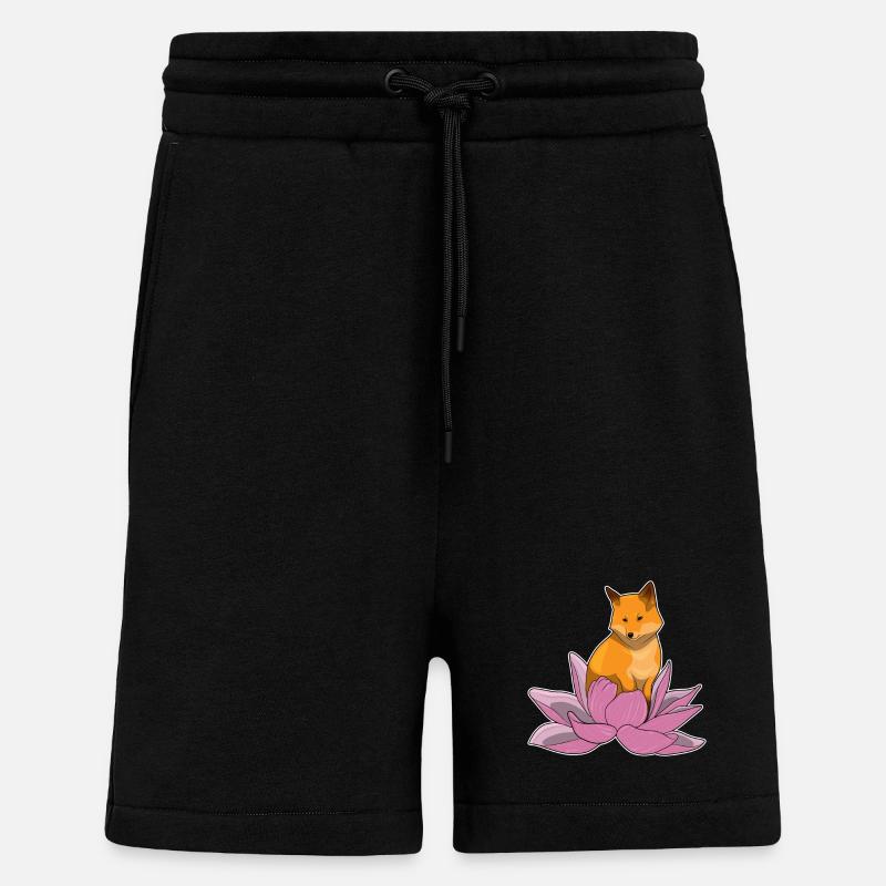 Fuchs Lotusblume - Shorts - made by SPREAD - SOLID BLACK