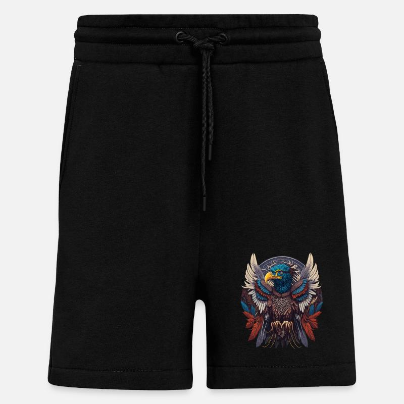 Native Dream Catcher - Shorts - made by SPREAD - SOLID BLACK
