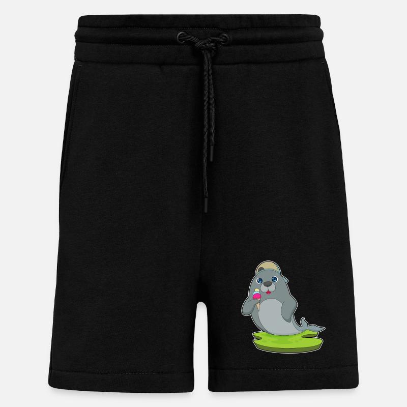 Seehund Eiswaffel - Shorts - made by SPREAD - SOLID BLACK