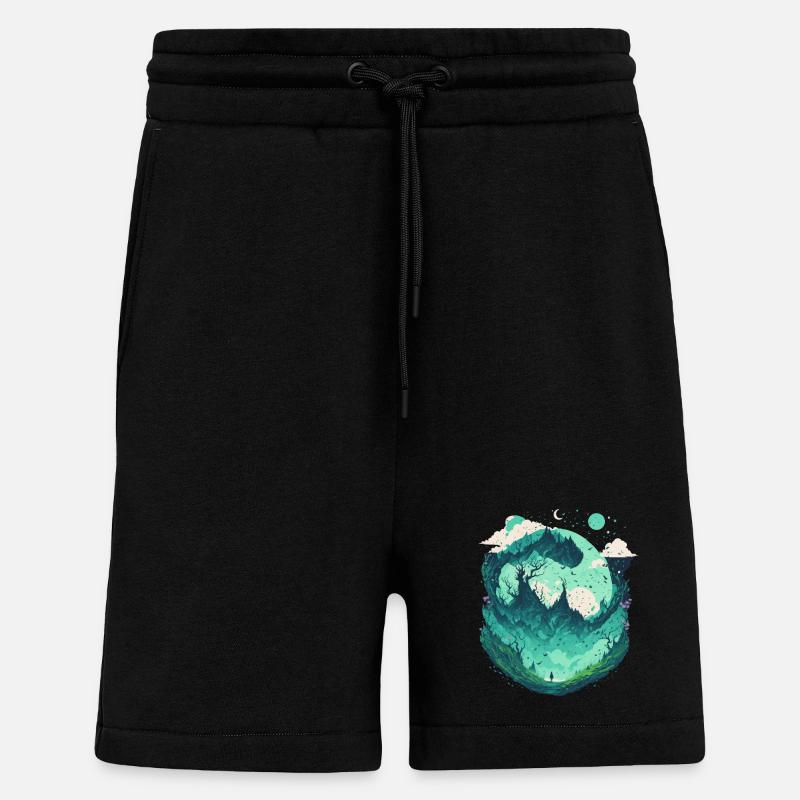 Fantasie Wunderland Märchenwald - Shorts - made by SPREAD - SOLID BLACK