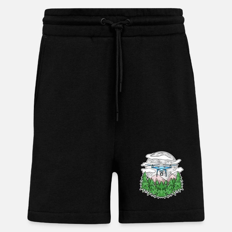 Drone - Short bio décontracté fabriqué en UE - SOLID BLACK