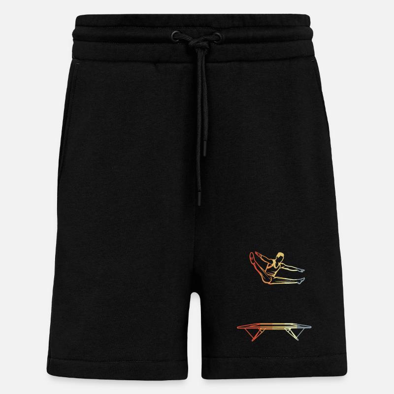 Lustiger Trampolin Junge - Shorts - made by SPREAD - SOLID BLACK