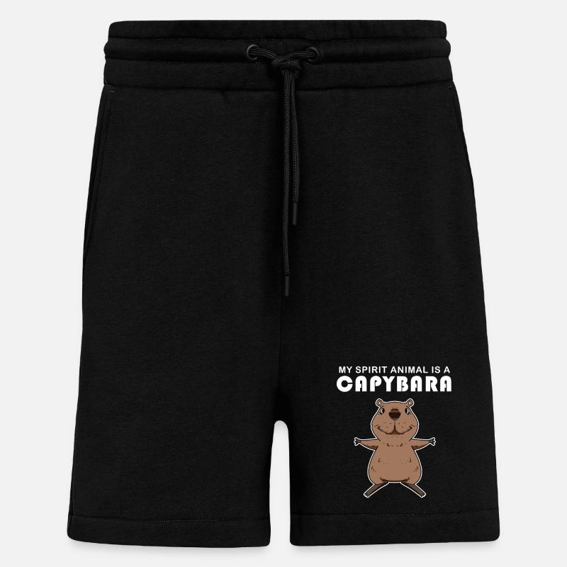Capybara Capybara Gift - Shorts - made by SPREAD - SOLID BLACK
