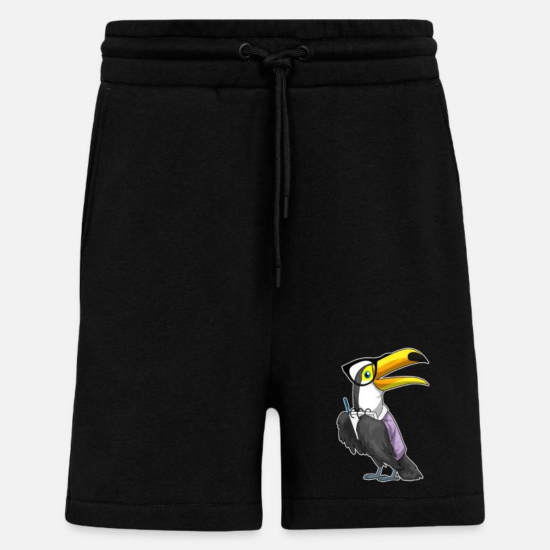 Toucan Secrétaire Bloc-notes - Short bio décontracté fabriqué en UE - SOLID BLACK