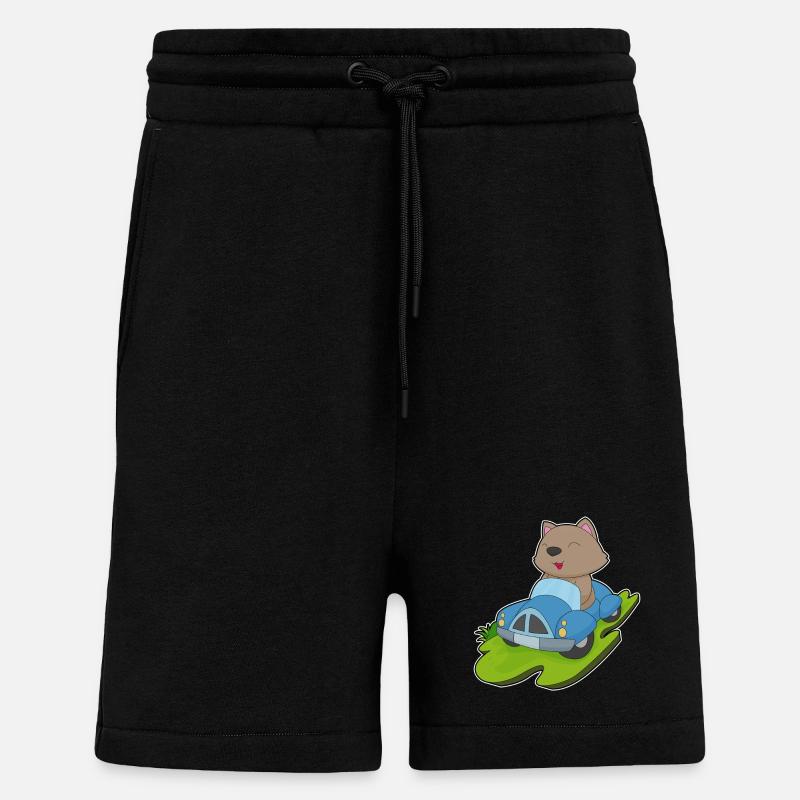 Voiture de chat - Short bio décontracté fabriqué en UE - SOLID BLACK