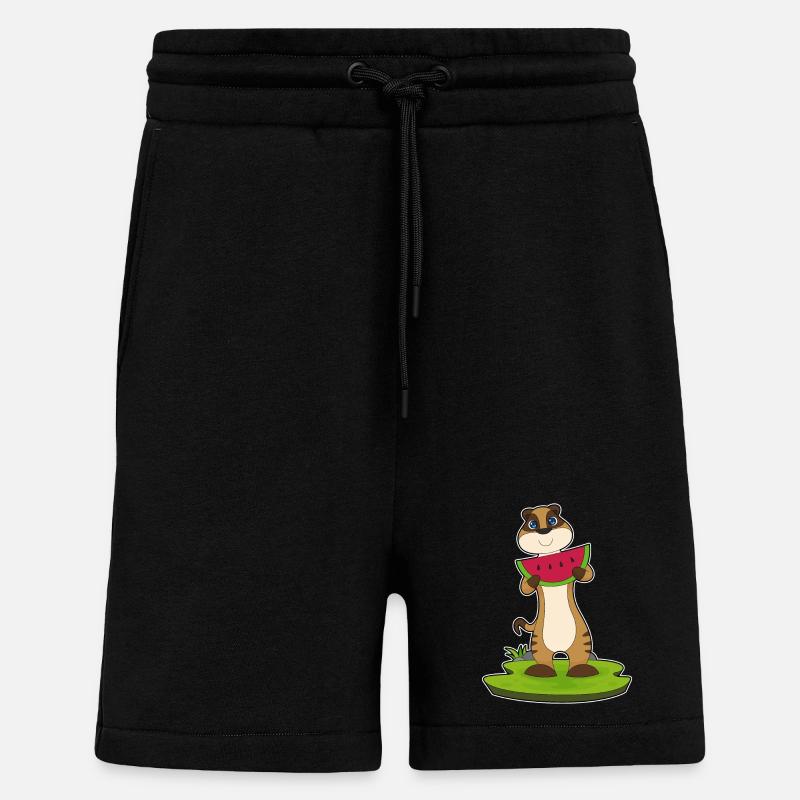 Erdmännchen Wassermelone Frucht - Shorts - made by SPREAD - SOLID BLACK