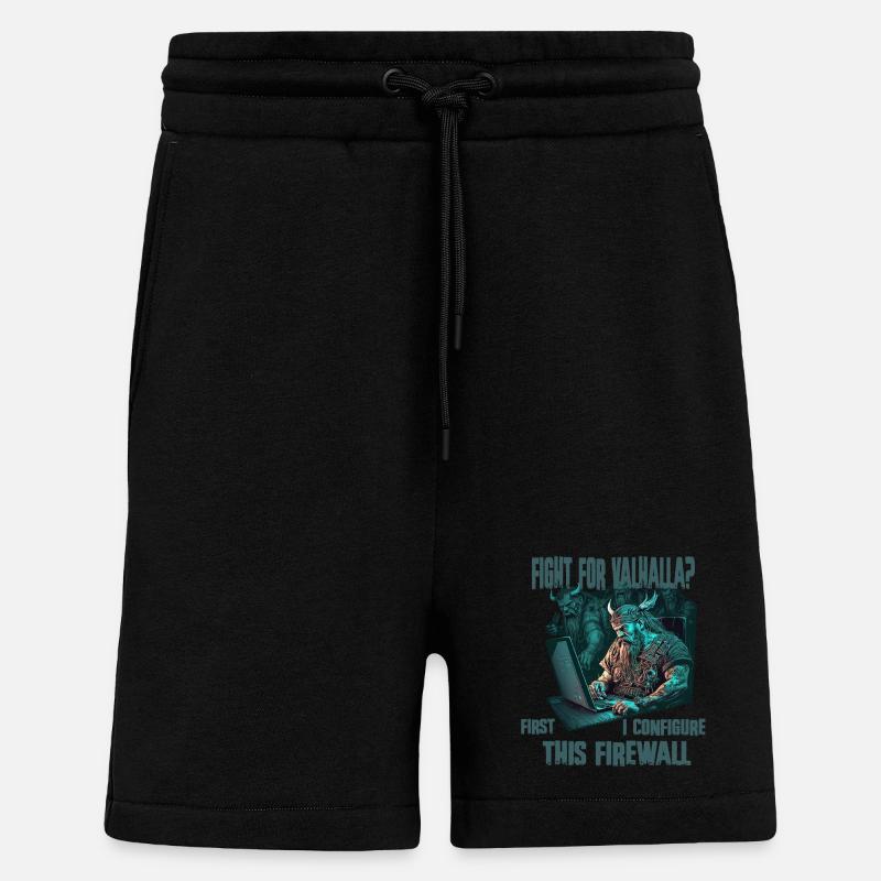 Firewall first Wikinger programmierer - Shorts - made by SPREAD - SOLID BLACK