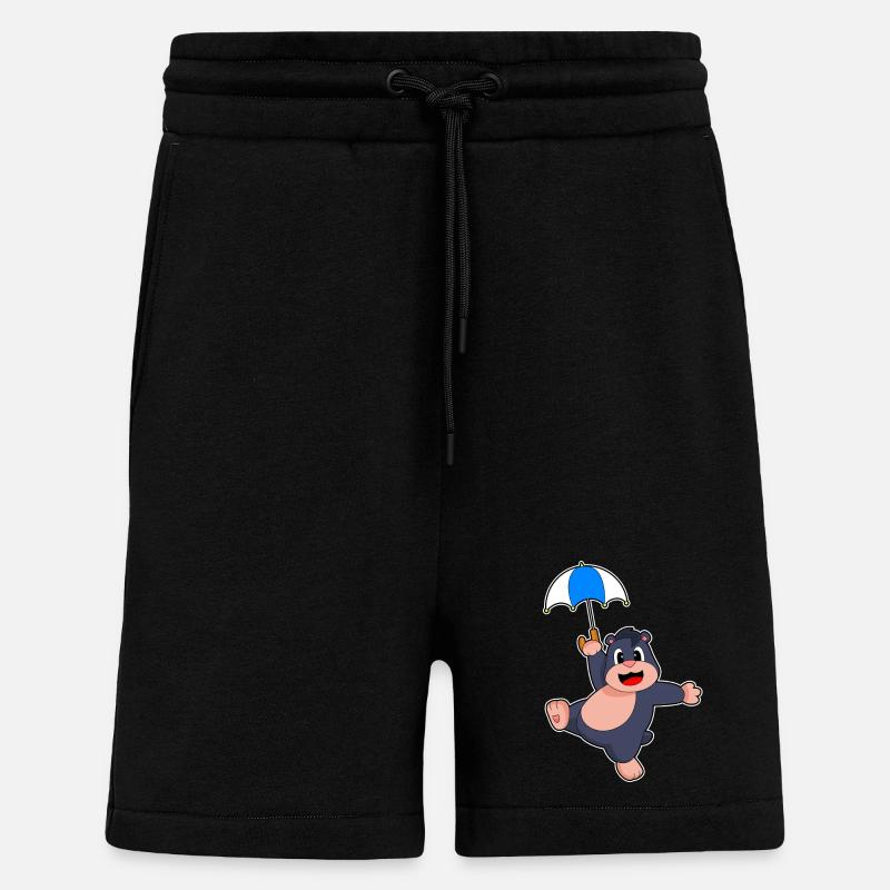 Mole Umbrella - Shorts - made by SPREAD - SOLID BLACK