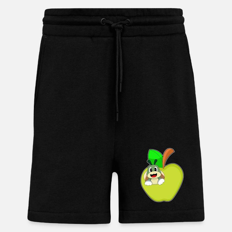 Pomme chenille - Short bio décontracté fabriqué en UE - SOLID BLACK