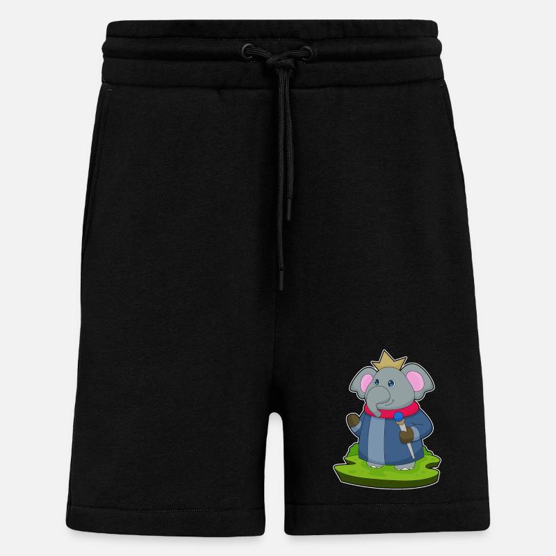 Elefant Krone - Shorts - made by SPREAD - SOLID BLACK