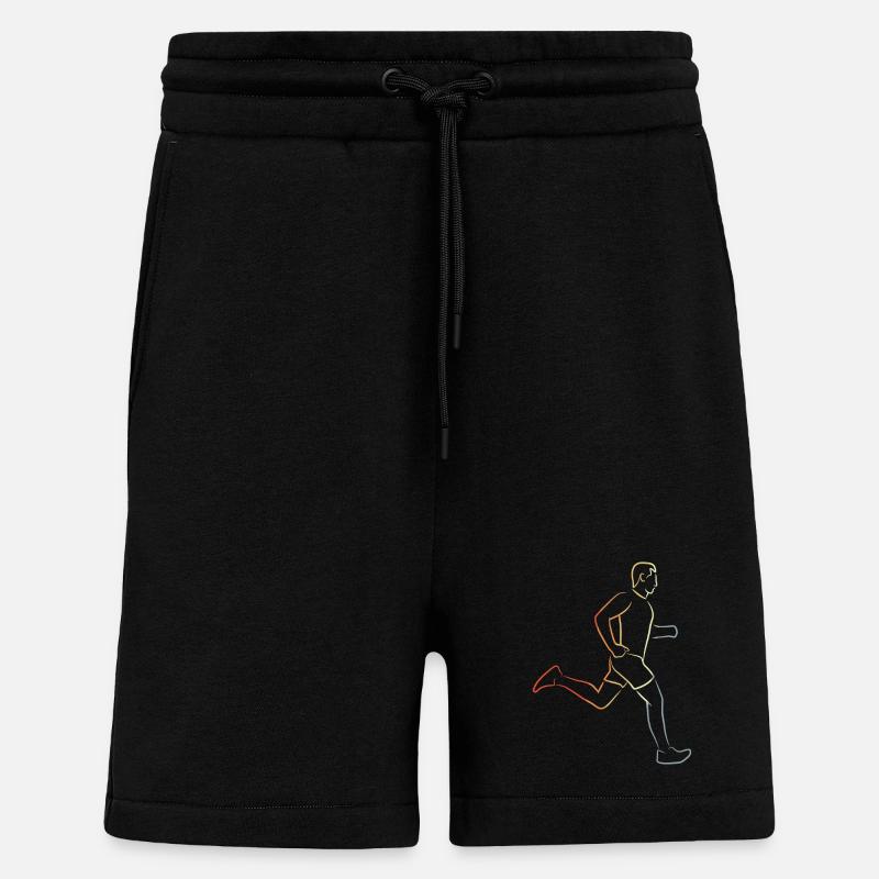Lustiger Läufer Junge - Shorts - made by SPREAD - SOLID BLACK