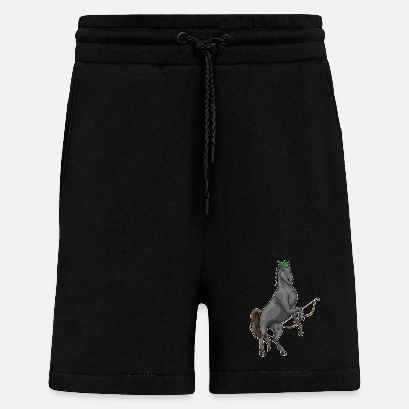 Pferd Bogenschütze Bogen - Shorts - made by SPREAD - SOLID BLACK
