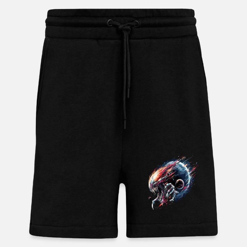 Alien Creature Planet Sci-Fi - Shorts - made by SPREAD - SOLID BLACK