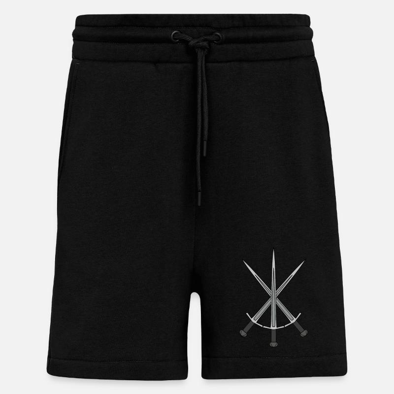 Épées Sabre Épée Combat Roi - Short bio décontracté fabriqué en UE - SOLID BLACK