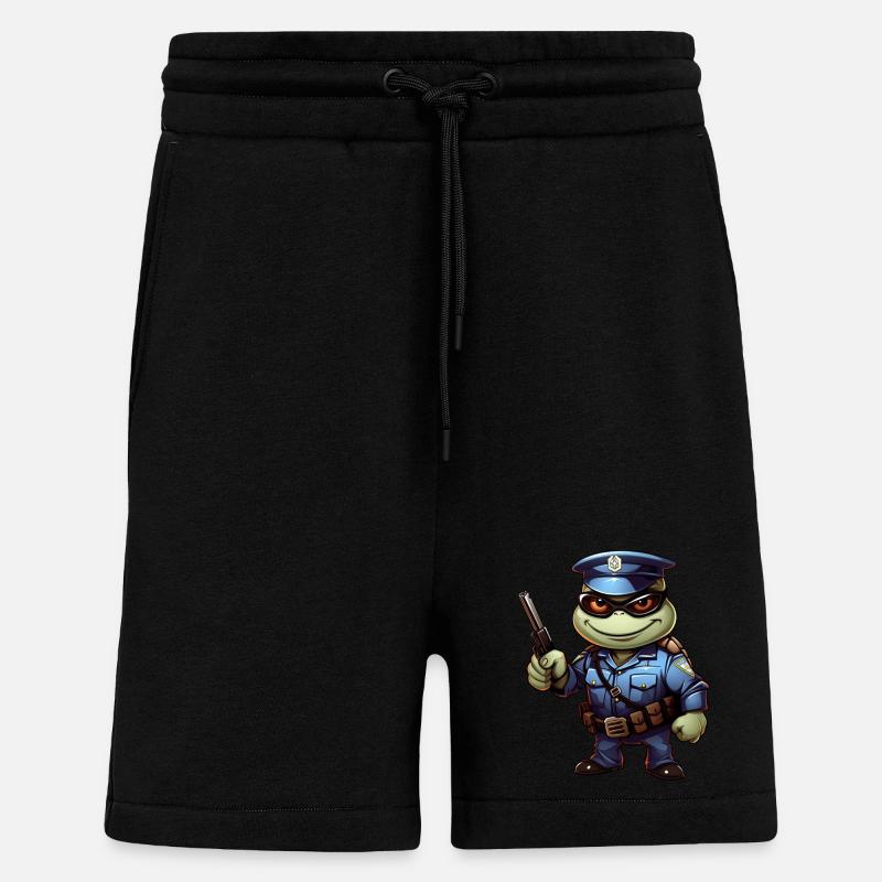 Polizei Schildkröte - Shorts - made by SPREAD - SOLID BLACK