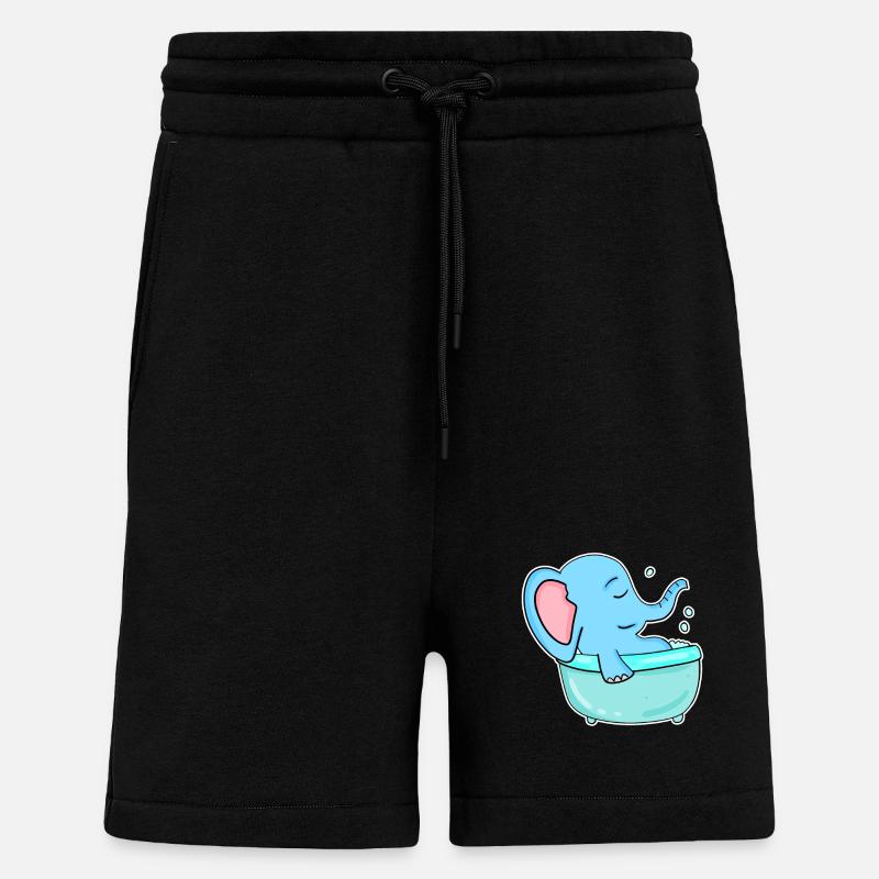 Bathtub Elephant - Shorts - made by SPREAD - SOLID BLACK
