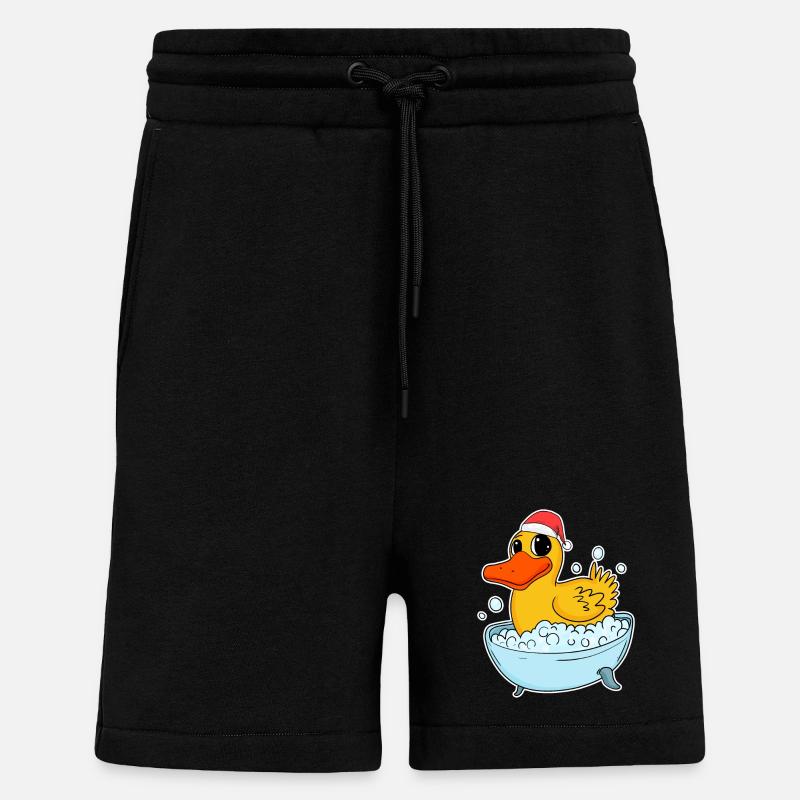 Canard en caoutchouc Noël - Short bio décontracté fabriqué en UE - SOLID BLACK