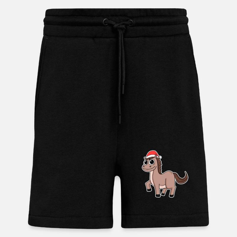 Pferd Weihnachten - Shorts - made by SPREAD - SOLID BLACK