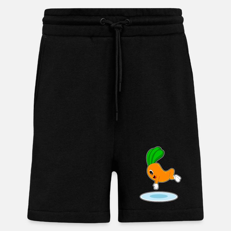 Carotte, Natation, Saut D’eau - Short bio décontracté fabriqué en UE - SOLID BLACK