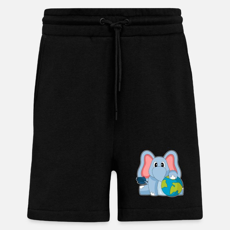 Terre d’éléphant - Short bio décontracté fabriqué en UE - SOLID BLACK