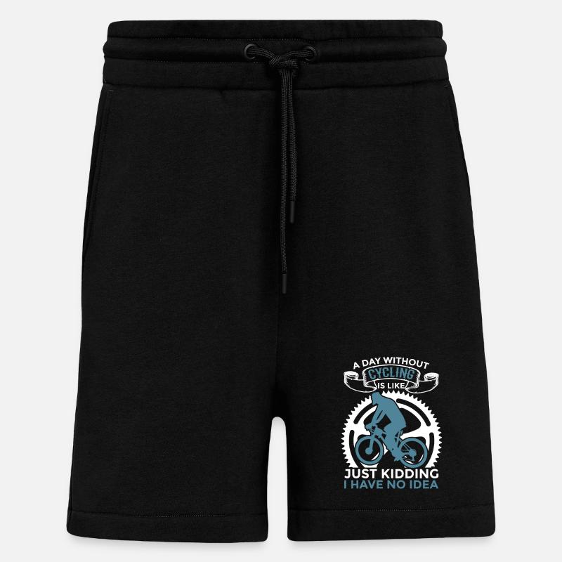 Motivation à vélo - Short bio décontracté fabriqué en UE - SOLID BLACK