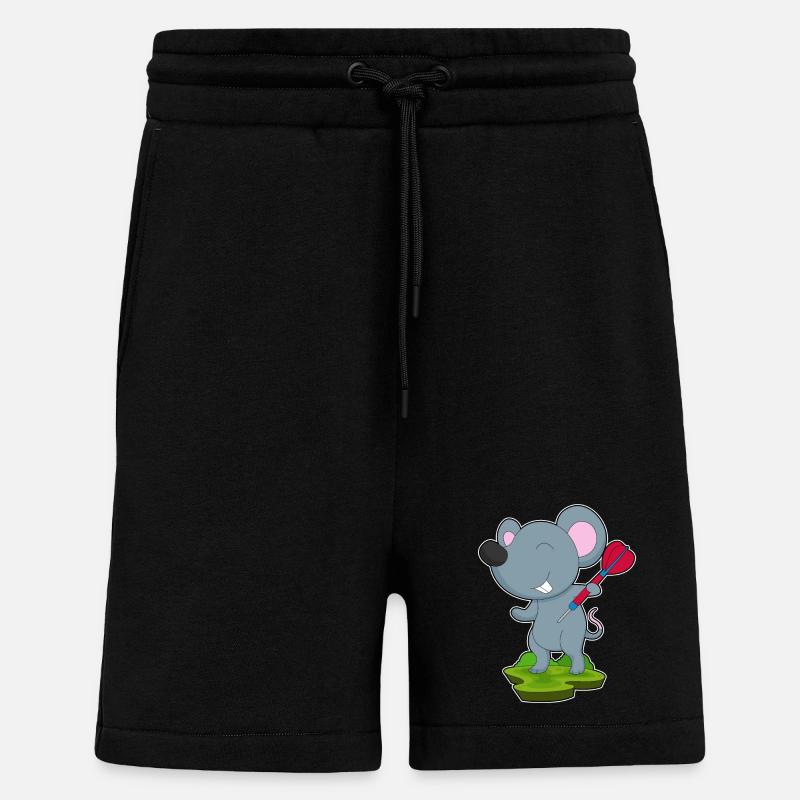 Fléchette de souris - Short bio décontracté fabriqué en UE - SOLID BLACK