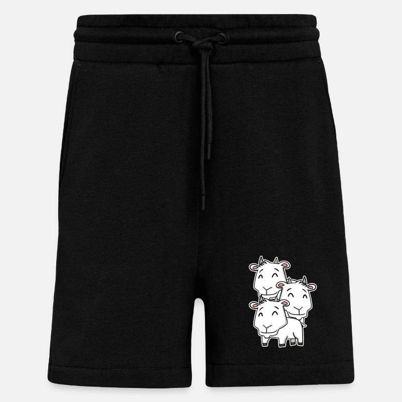 Ziege Motiv - Shorts - made by SPREAD - SOLID BLACK
