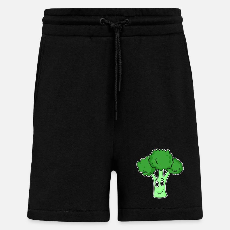 Broccoli Vegetables - Shorts - made by SPREAD - SOLID BLACK
