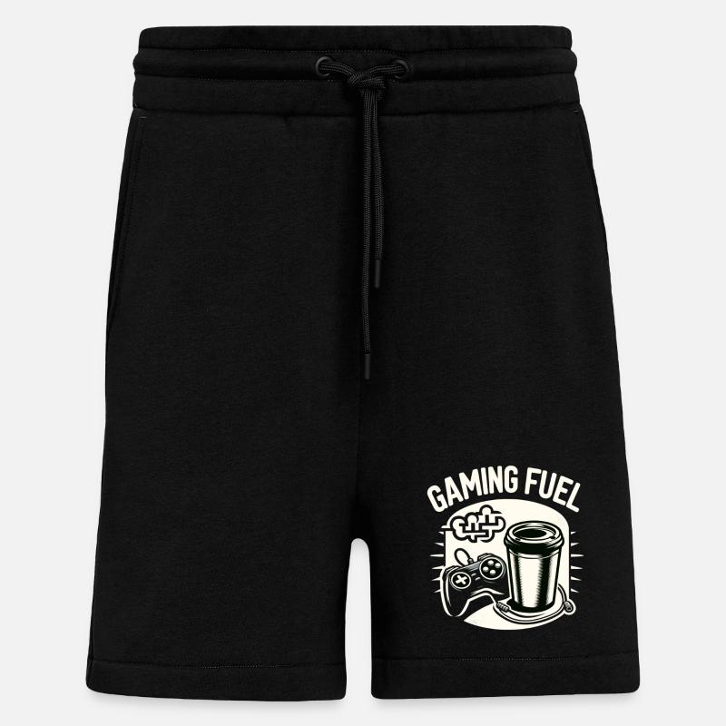 Gaming Fuel Coffee - Shorts - made by SPREAD - SOLID BLACK