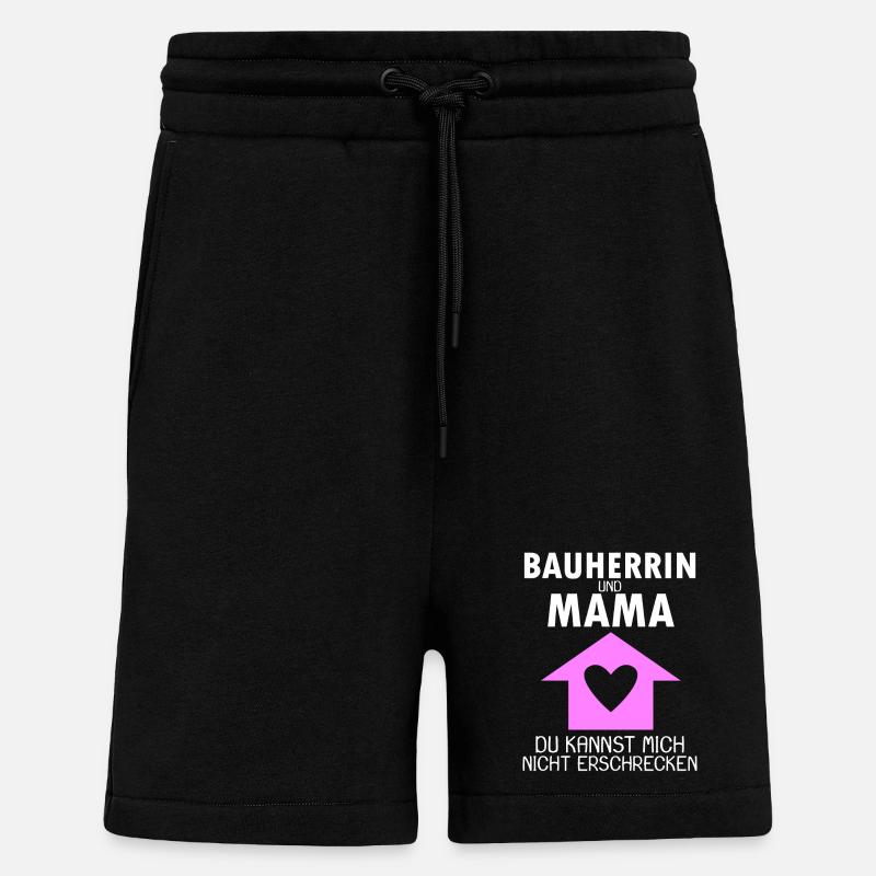 Bauherrin Mama Geschenk - Shorts - made by SPREAD - SOLID BLACK