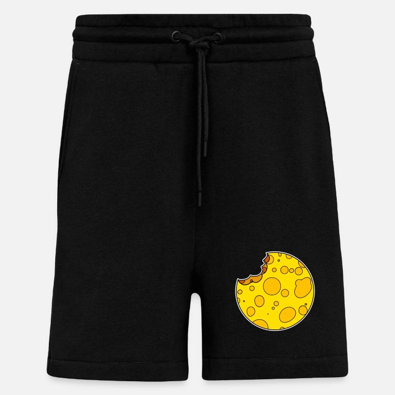 Rond de fromage Circle - Short bio décontracté fabriqué en UE - SOLID BLACK