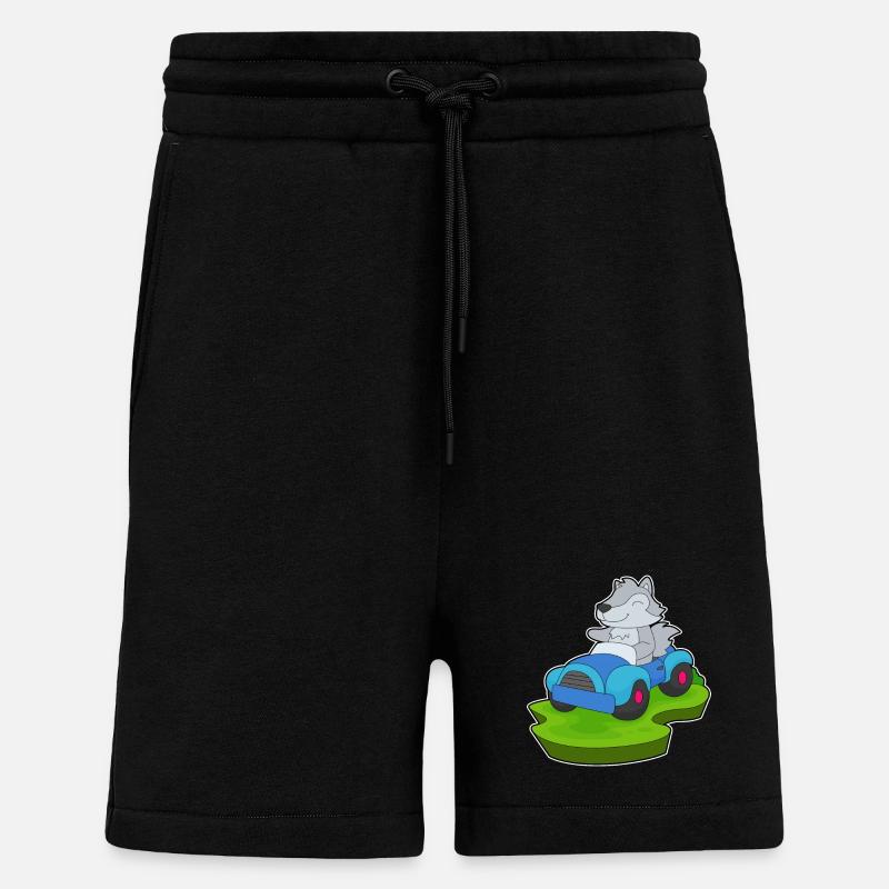 Voiture de loup - Short bio décontracté fabriqué en UE - SOLID BLACK