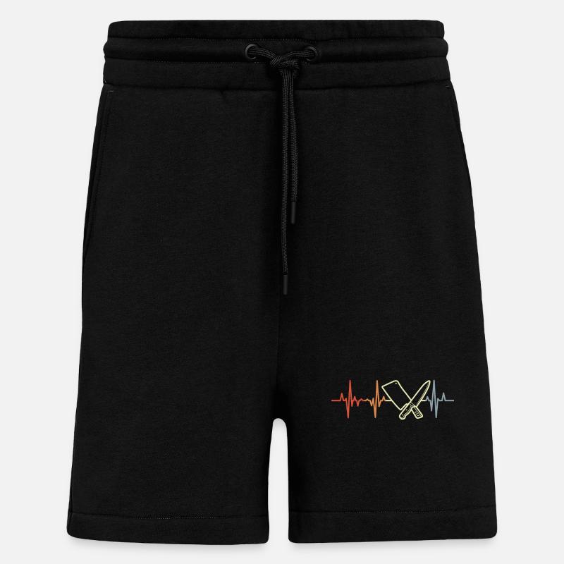 Couperet de boucher Pulse Beat - Short bio décontracté fabriqué en UE - SOLID BLACK