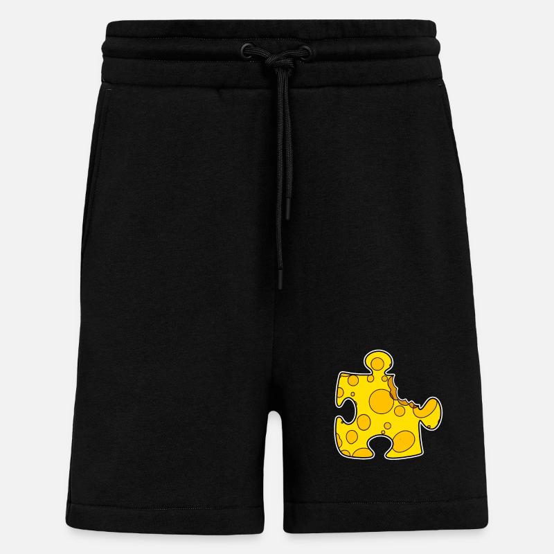 Puzzle - Short bio décontracté fabriqué en UE - SOLID BLACK