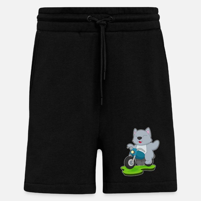 Moto Cat - Short bio décontracté fabriqué en UE - SOLID BLACK