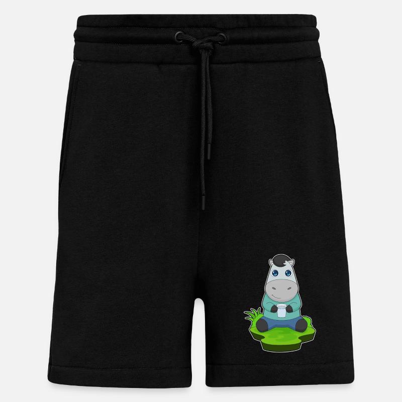 Tasse d’eau de cheval - Short bio décontracté fabriqué en UE - SOLID BLACK