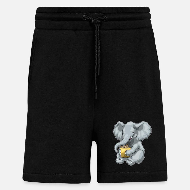 Elefant Erdnüsse - Shorts - made by SPREAD - SOLID BLACK