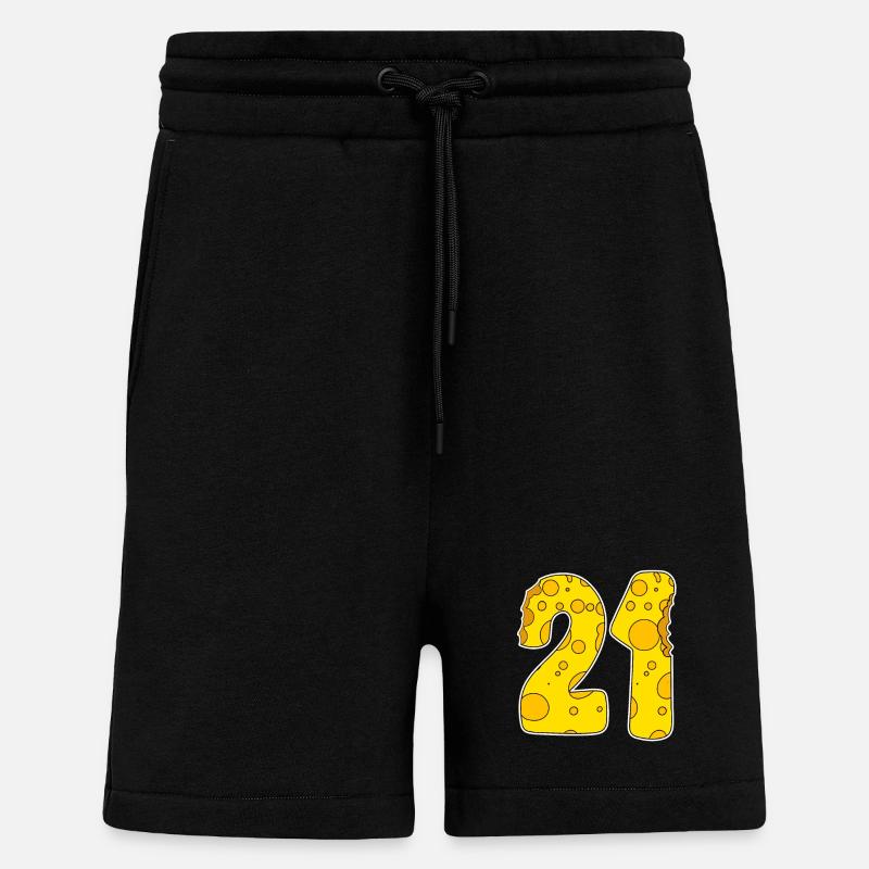 21 ans Lustig Käse - Short bio décontracté fabriqué en UE - SOLID BLACK