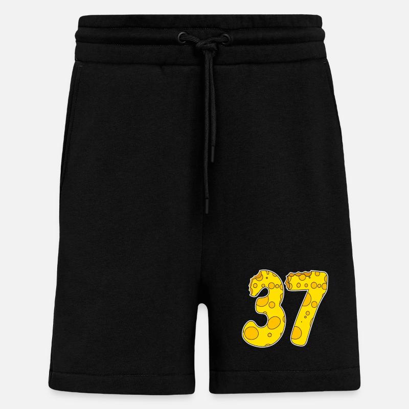 37 ans Lustig Käse - Short bio décontracté fabriqué en UE - SOLID BLACK