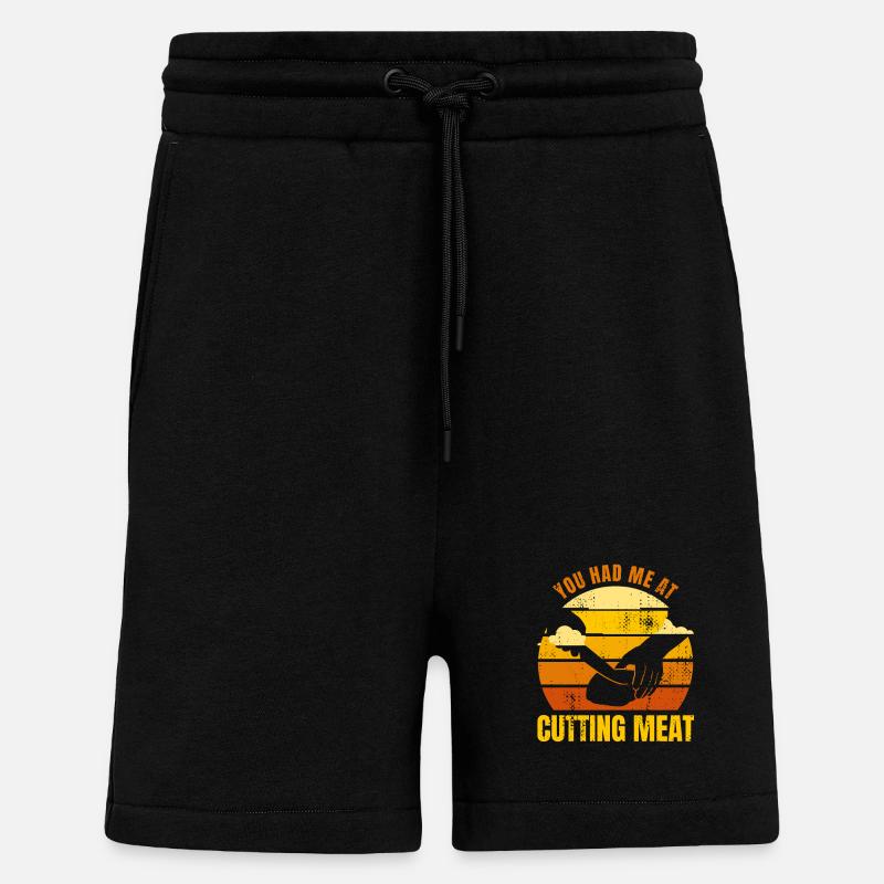 Du hattest mich bei Fleisch - Shorts - made by SPREAD - SOLID BLACK