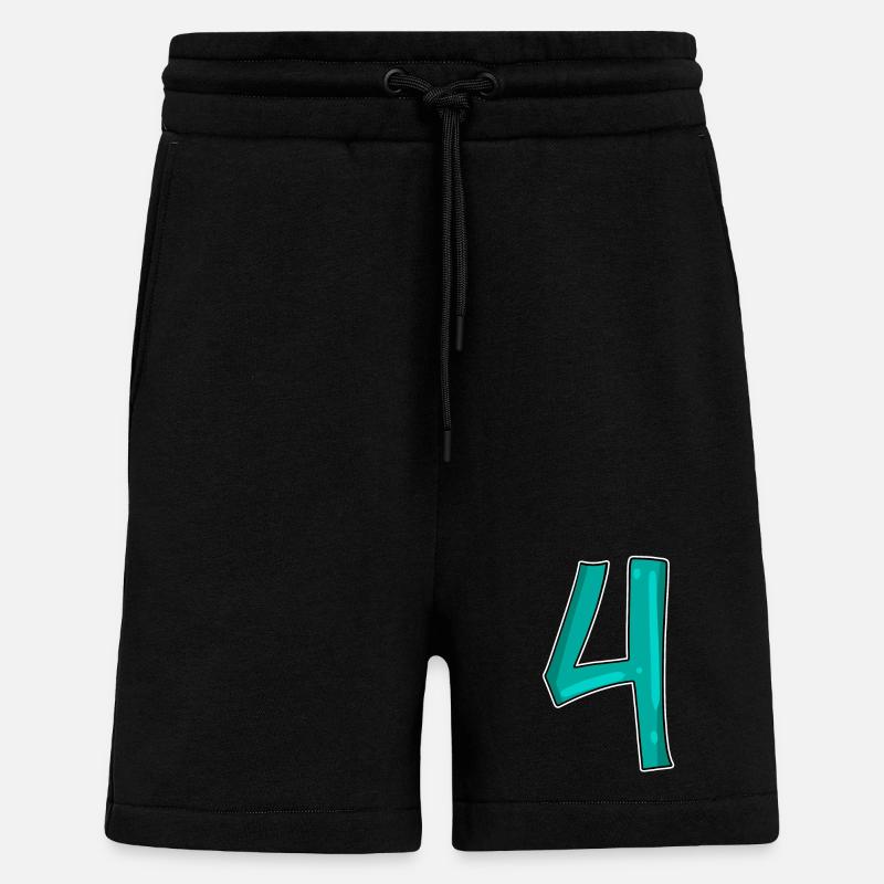 4 - Short bio décontracté fabriqué en UE - SOLID BLACK