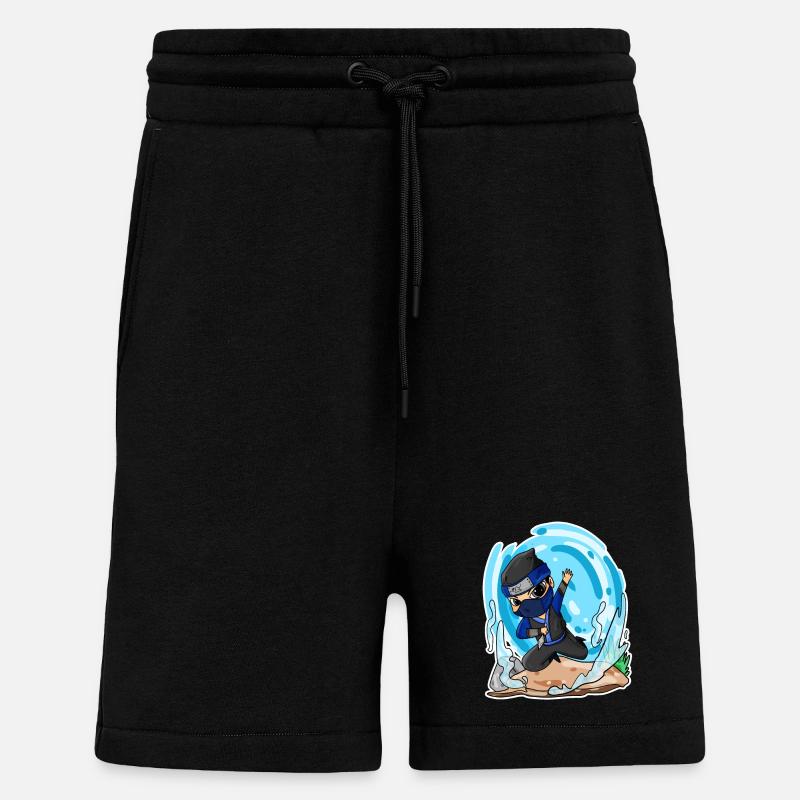 Ninja Motif - Short bio décontracté fabriqué en UE - SOLID BLACK