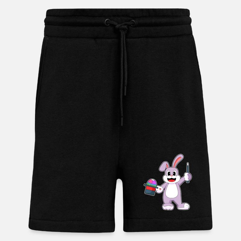 Hase Ostern Zauberer - Shorts - made by SPREAD - SOLID BLACK
