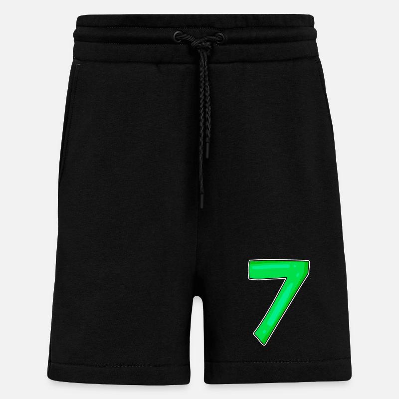 7 Numéro Numéro Vert - Short bio décontracté fabriqué en UE - SOLID BLACK