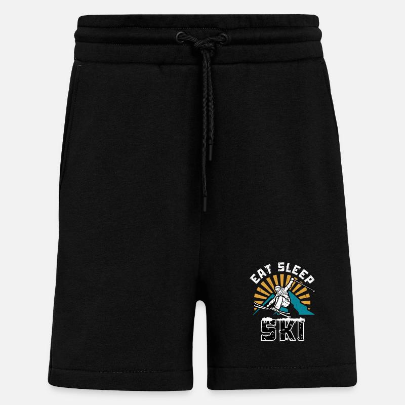 Essen Schlaf Ski - Shorts - made by SPREAD - SOLID BLACK