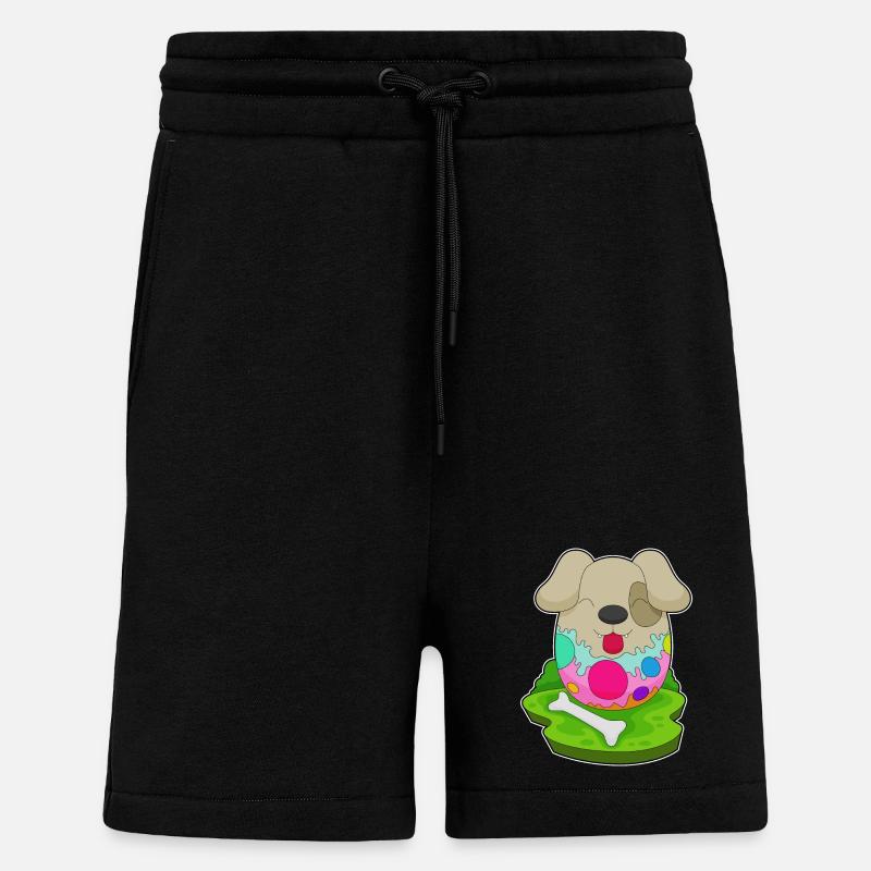Hund Ostern Osterei - Shorts - made by SPREAD - SOLID BLACK