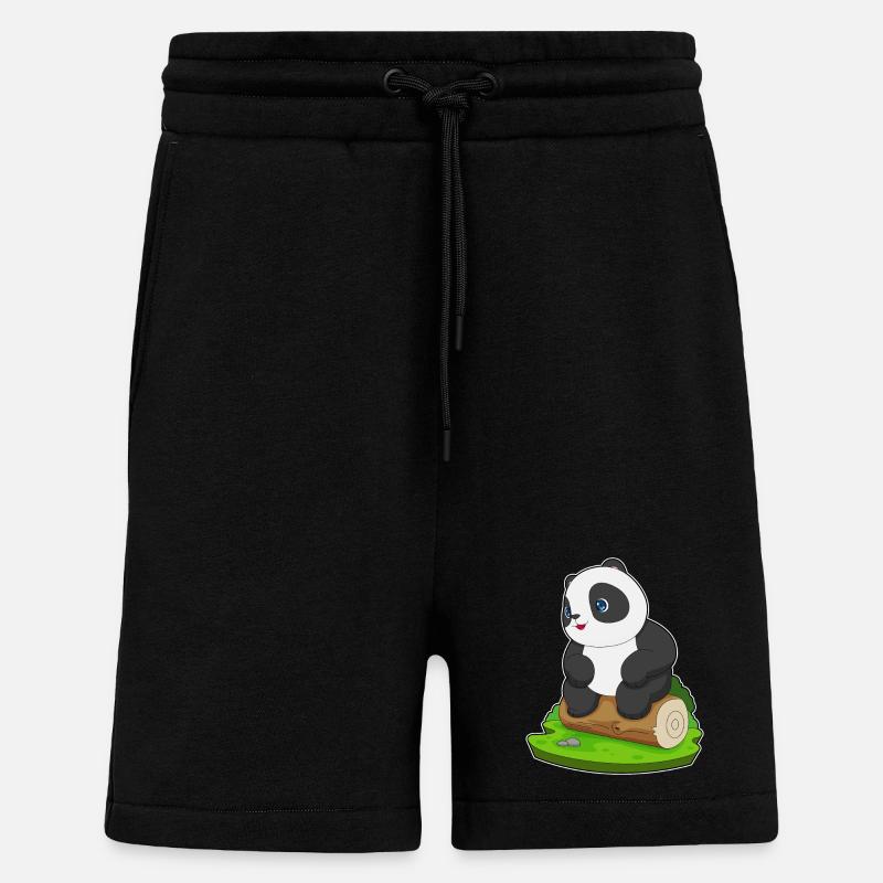 Panda Tree Trunk - Shorts - made by SPREAD - SOLID BLACK