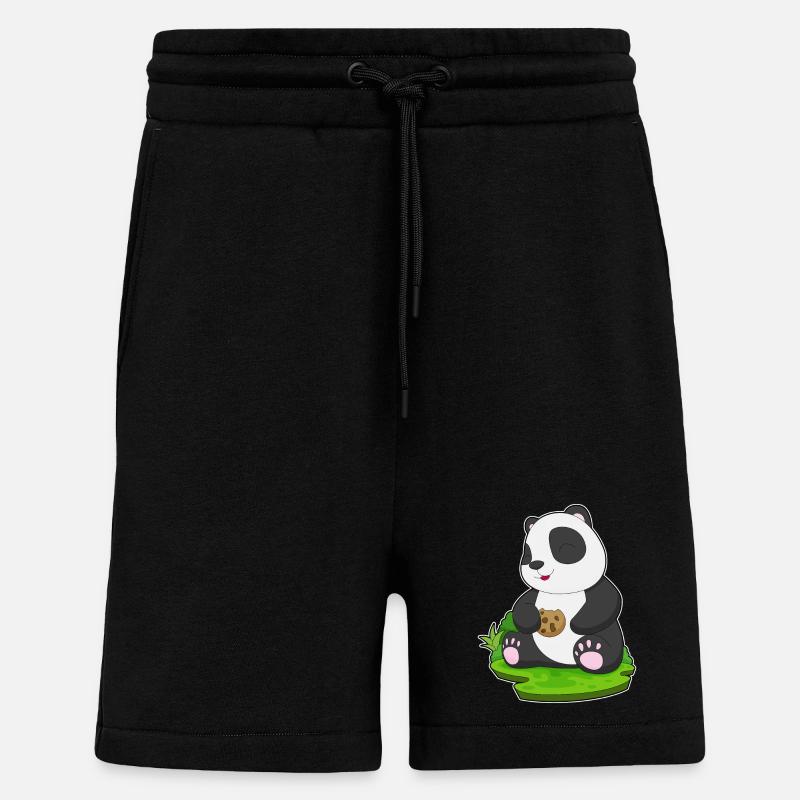Biscuit Panda - Short bio décontracté fabriqué en UE - SOLID BLACK