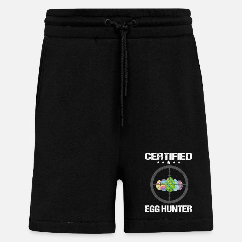 Certified Egg Hunter - Shorts - made by SPREAD - SOLID BLACK