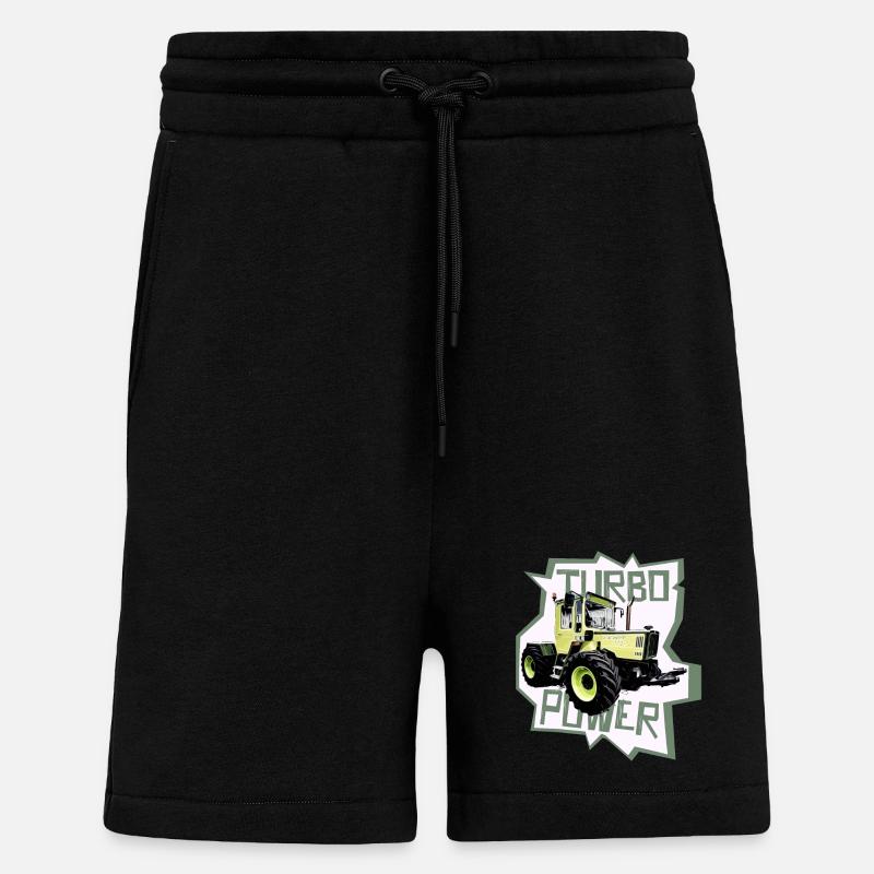 MB trac turbo power traktor - Shorts - made by SPREAD - SOLID BLACK